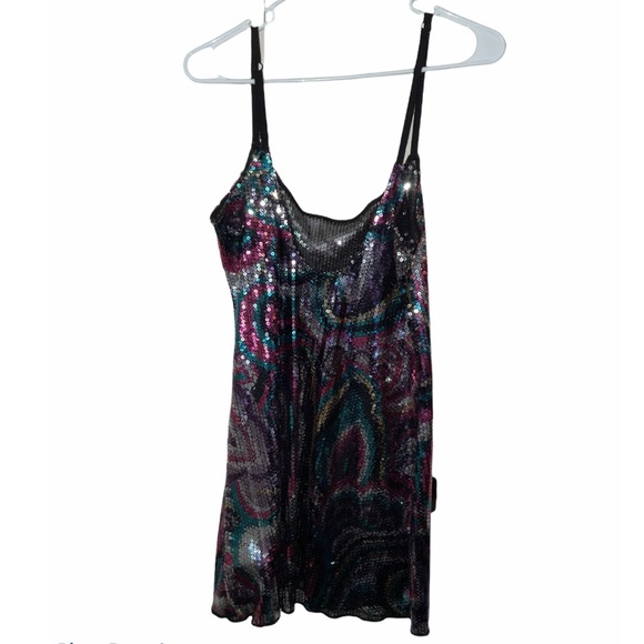 Intimately Free People Women's Multicolored Sequin Printed Chemise Medium - Picture 11 of 11